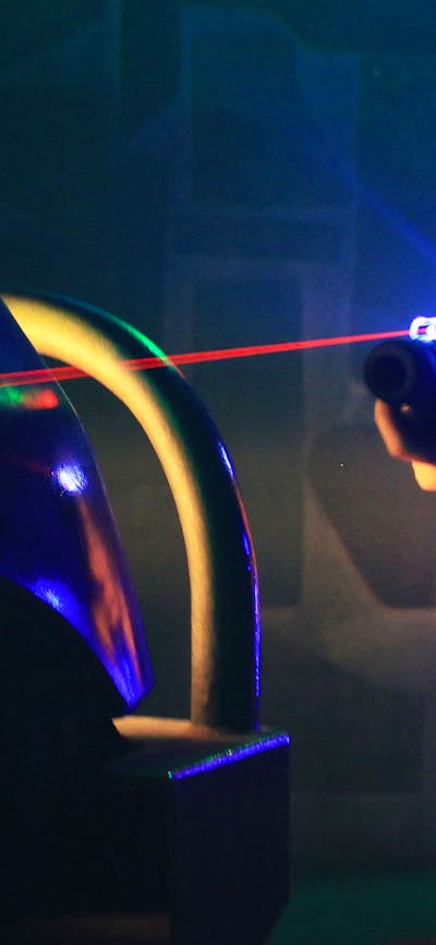 Person playing laser tag