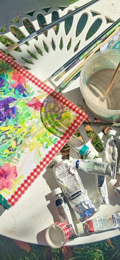 Outdoor painting workshop with Ineka Voigt