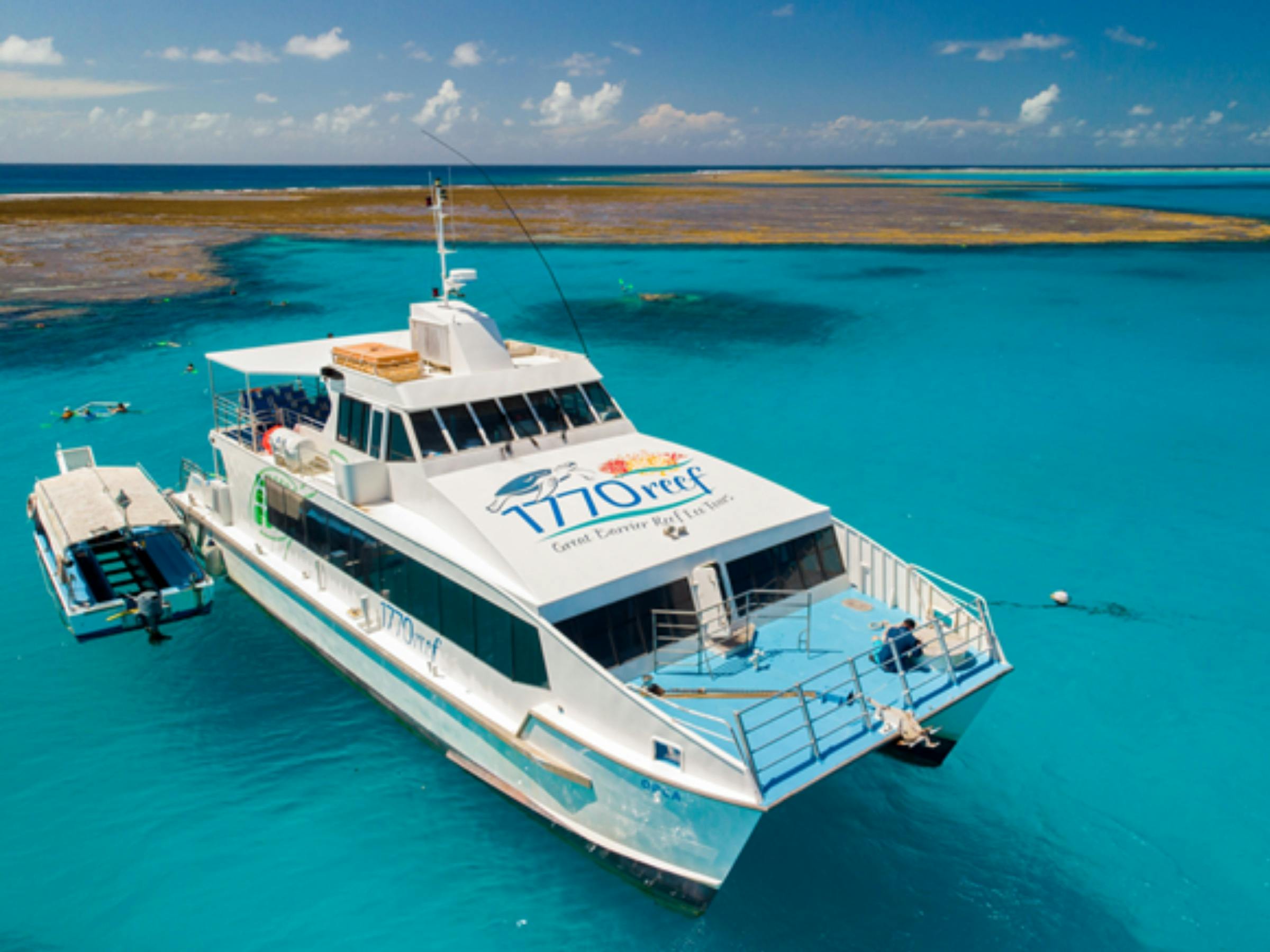 1770 Reef's vessel - 'Orca'.  A stable 24 meter power catamaran.