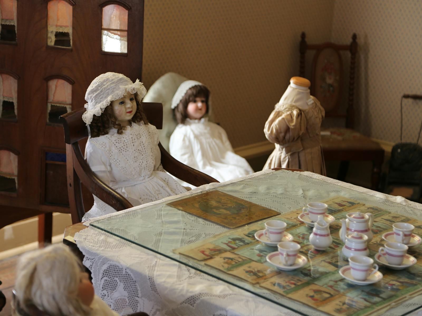 Narryna nursery - early wax and china dolls