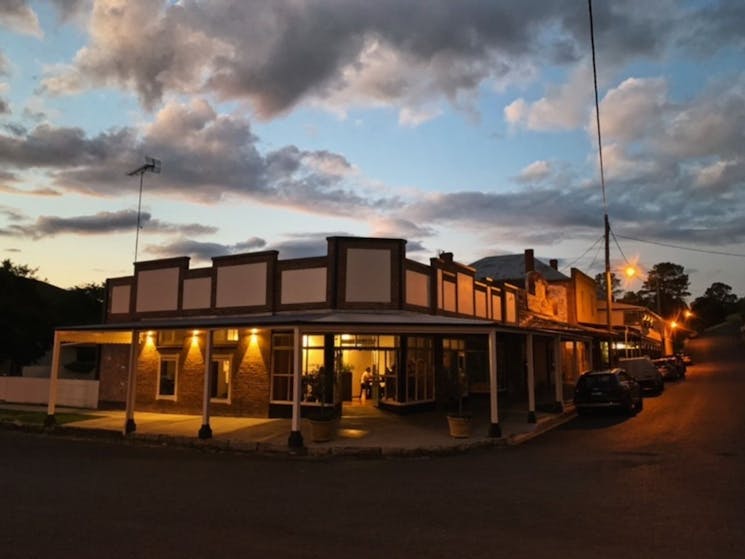 heritage building at night