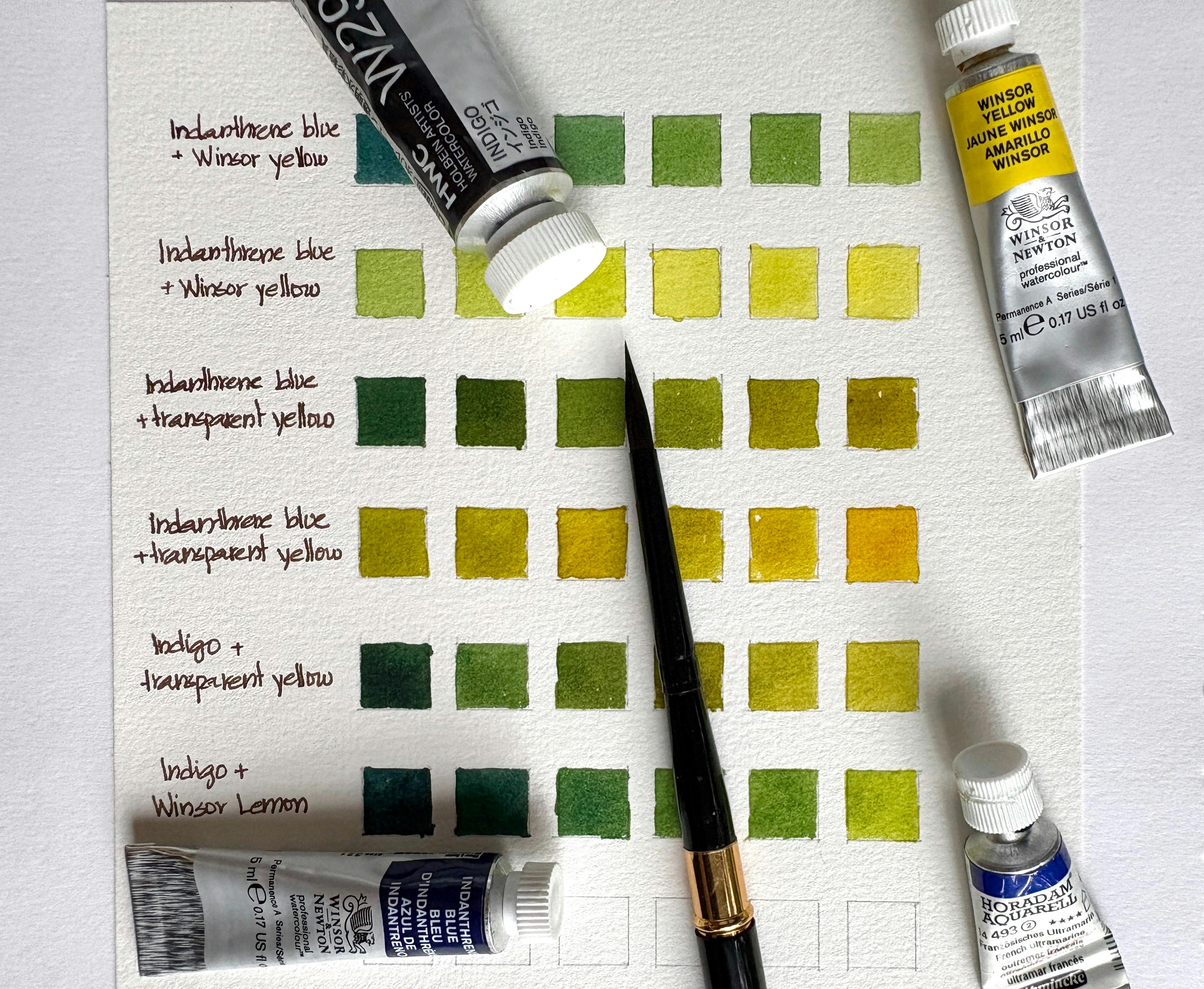Grid of greens and yellows