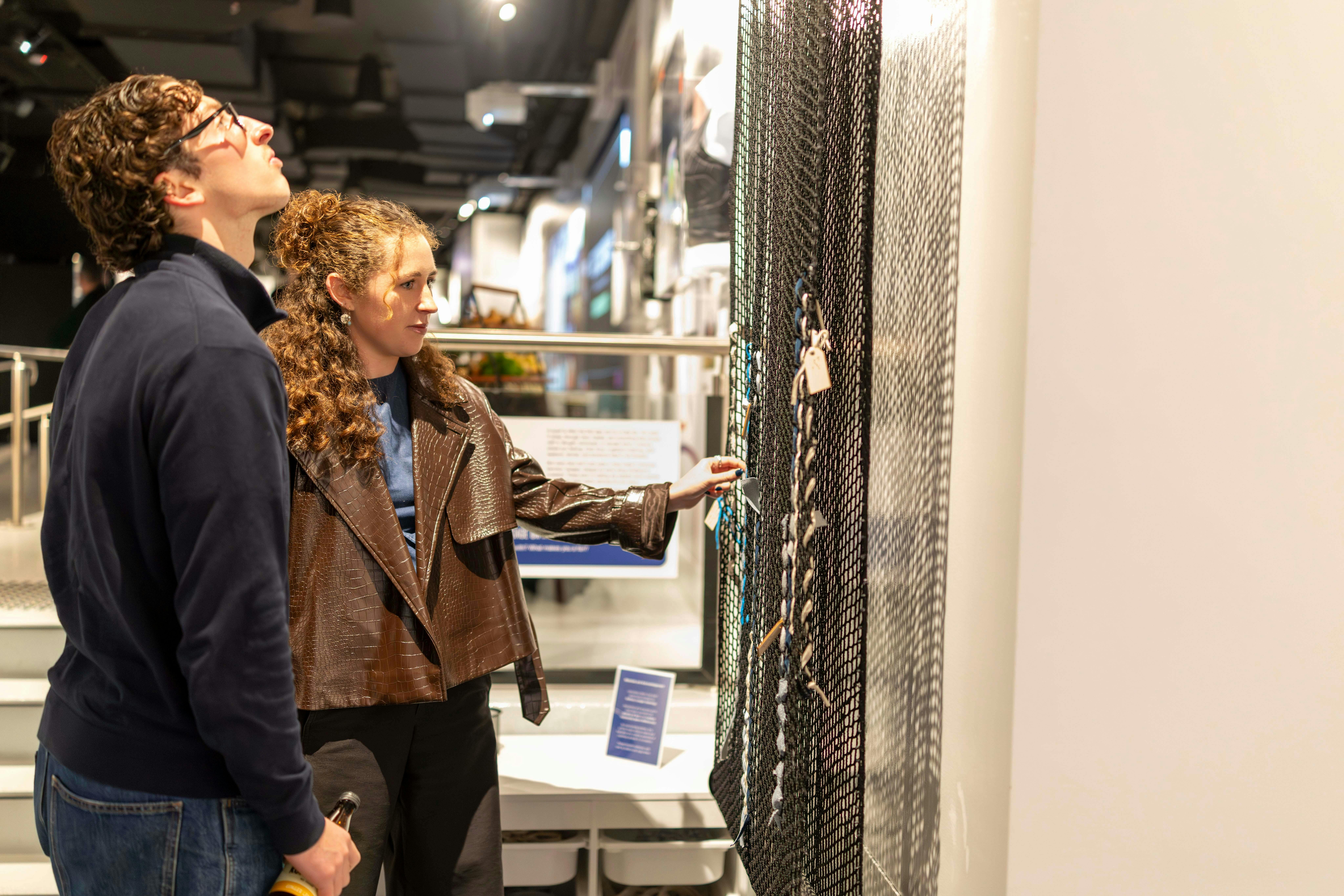 Museum Patron Contributing to Exhibition Community Activity