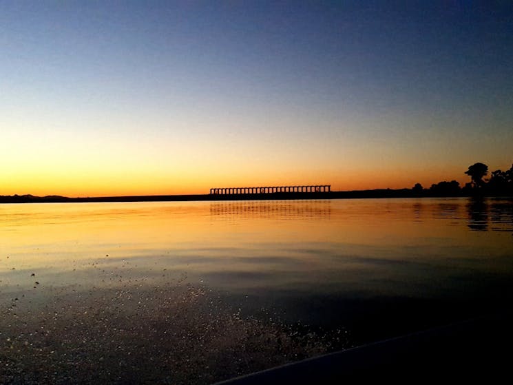 Sunset across Lake Hume