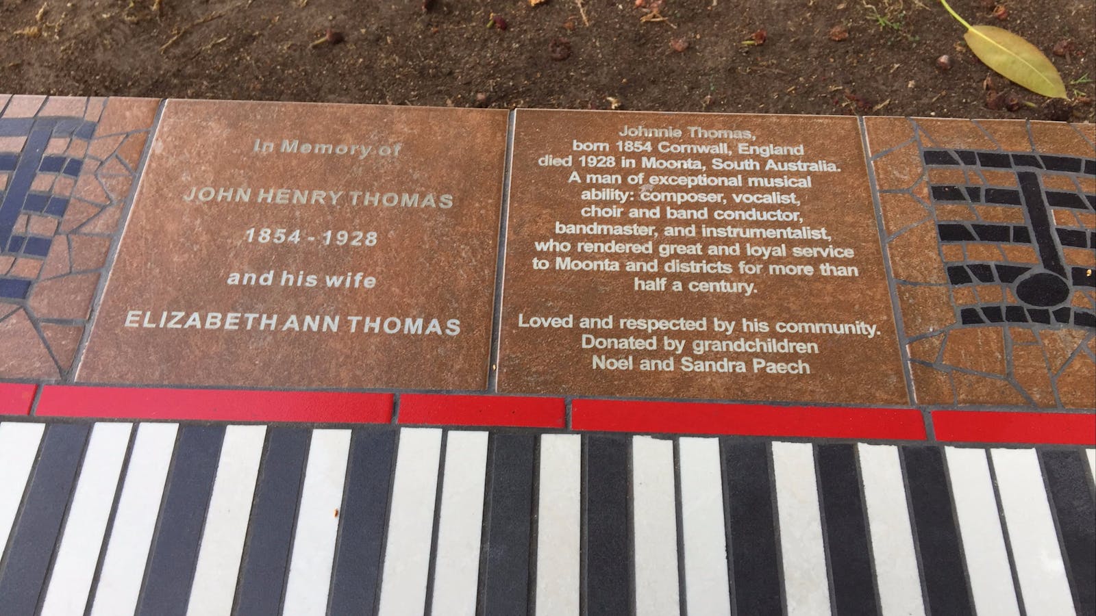 Piano Park Bench, Moonta