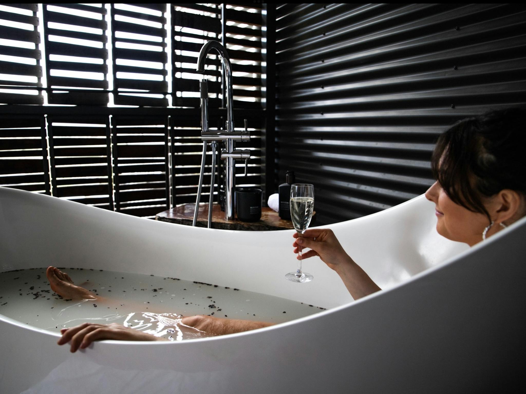 Peggy Adelaide Apartment soaking in the bath