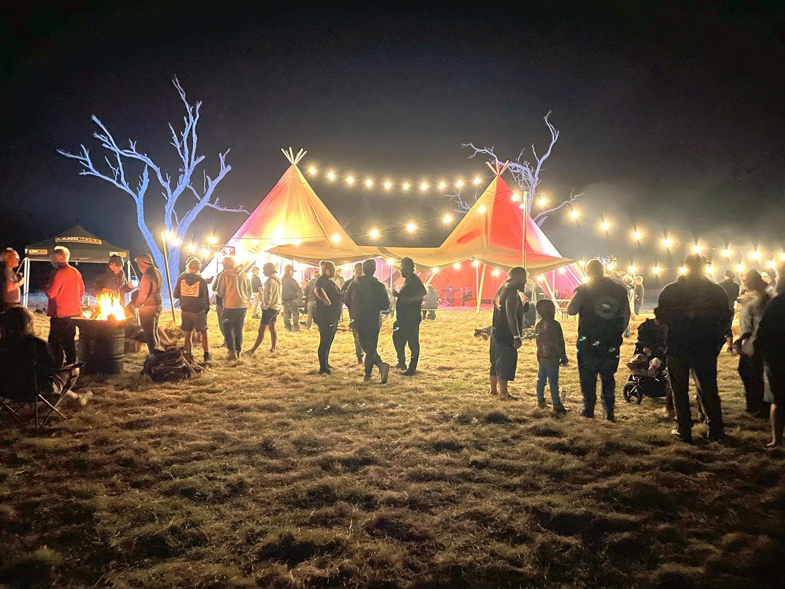 The main tent set the scene for the main gathering hub.