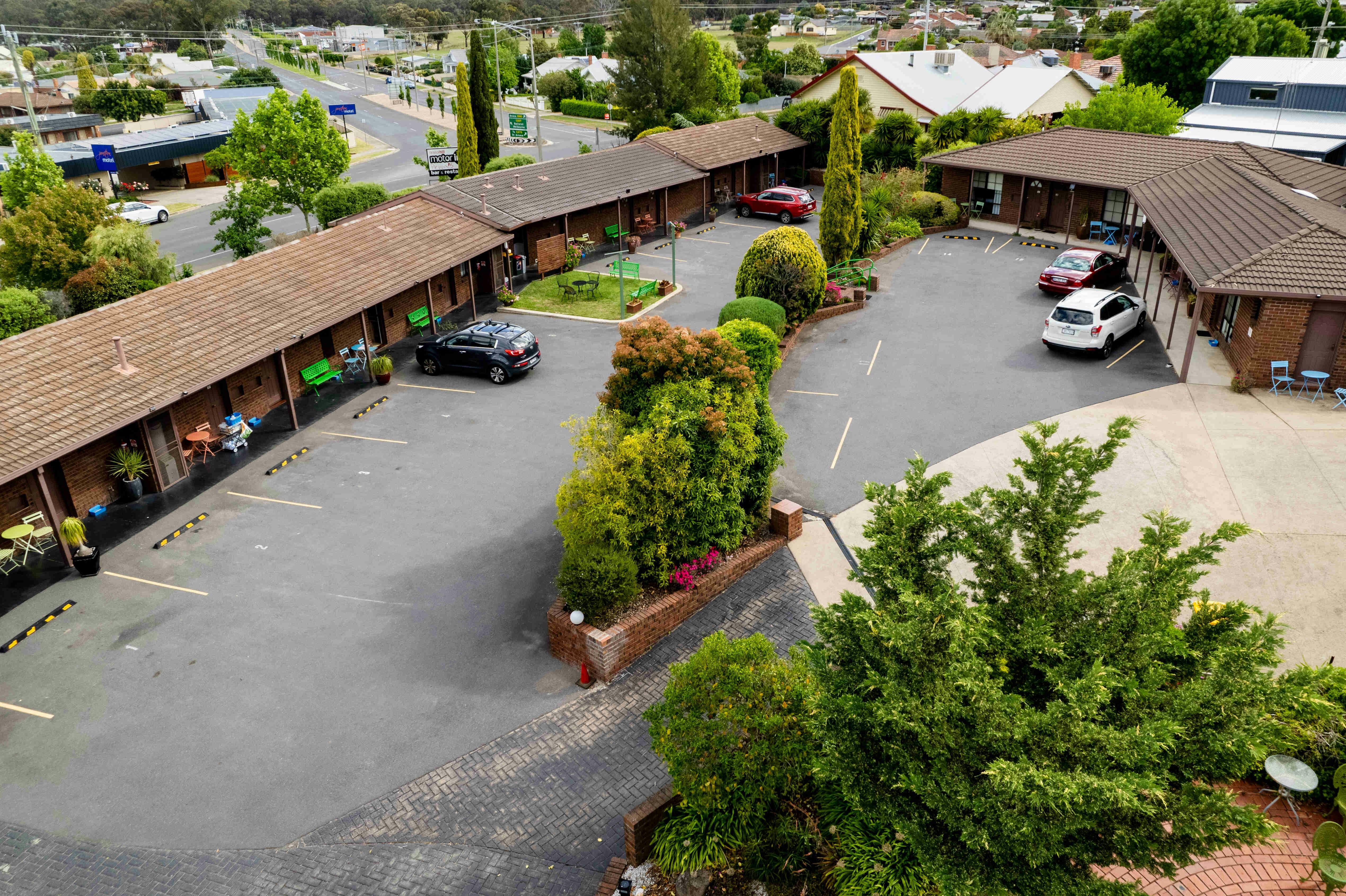 Parking outside each room