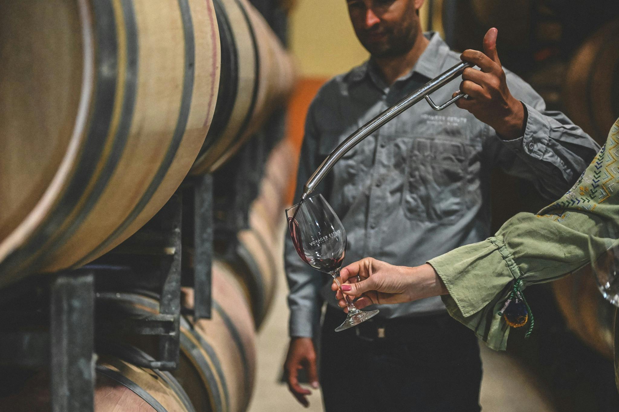Discover Voyager barrel tasting