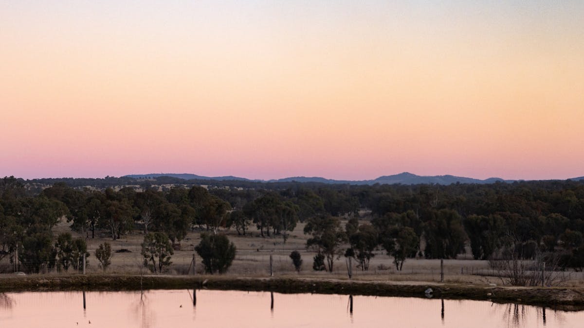 Sunset Views from Balancing Heart Vineyard Deck