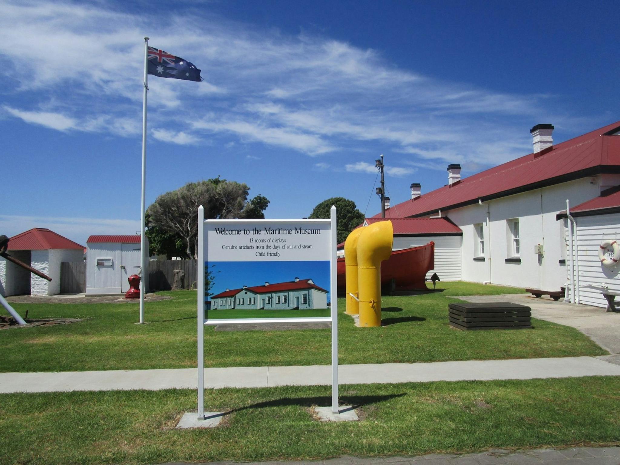 Entrance to the Maritime Museum situated in the original Pilots's Row, the Pilot's accommodation.