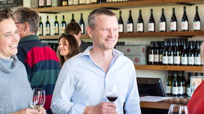 People wine tasting at Clonakilla