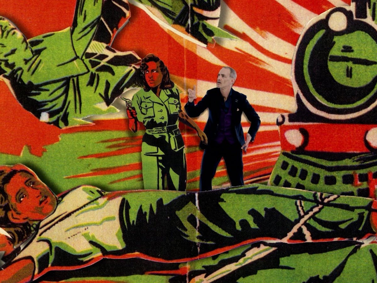 Still from Collage animation by Lucy Dyson featuring Andy Griffiths. Courtesy of Powerhouse Studio
