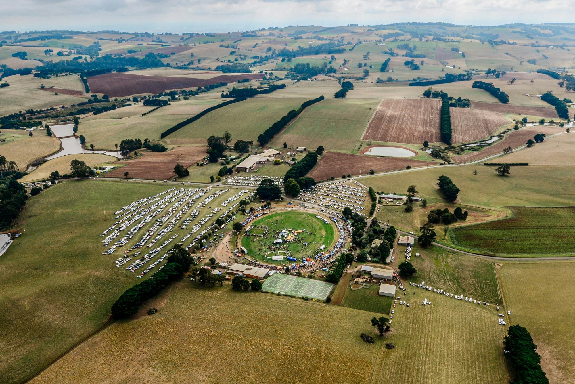 Aerial View of 2017 Thorpdale Potato Festival