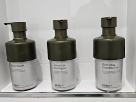 Coonawarra Experiences - Zero Co sustainable body wash, shampoo, and conditioner in guest bathroom