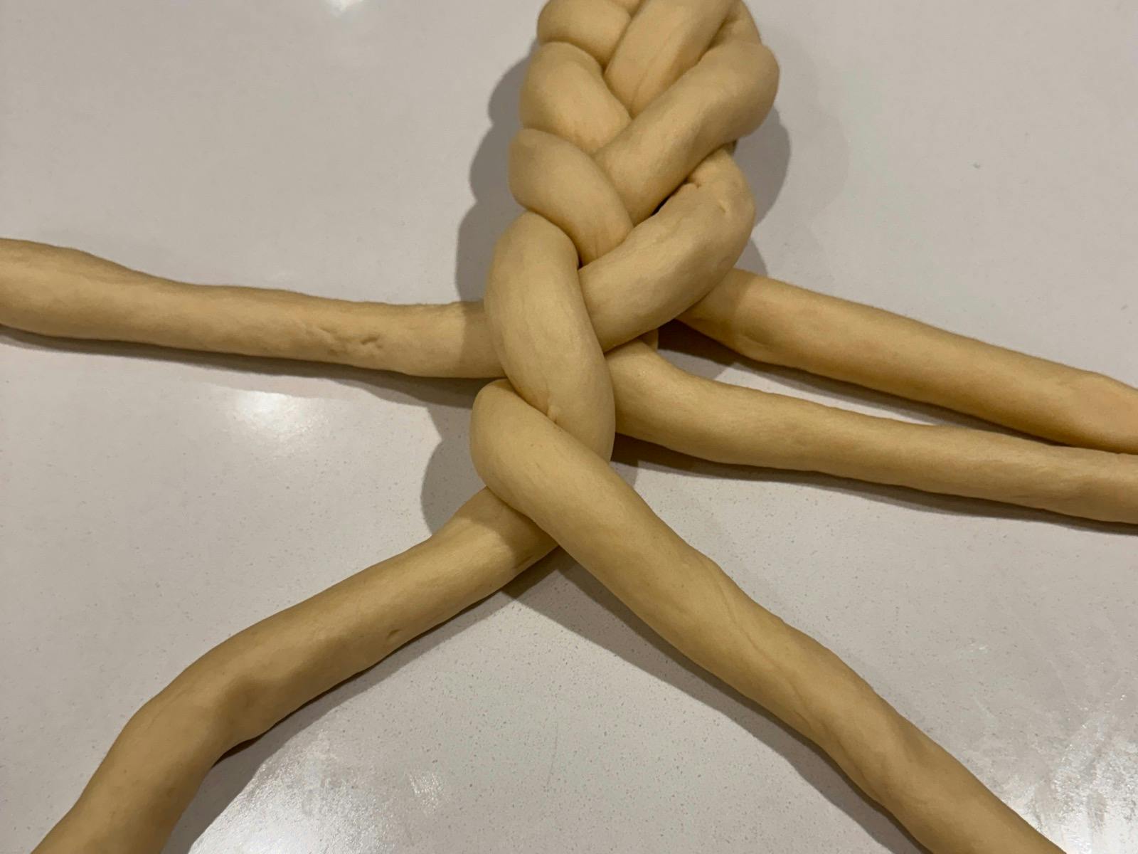 It looks easy but making braided bread requires some practice!