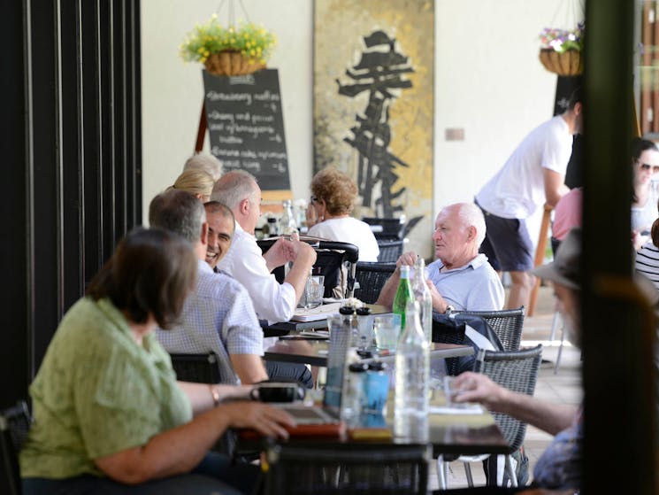 Image of a group of people at Cafe at Lewers