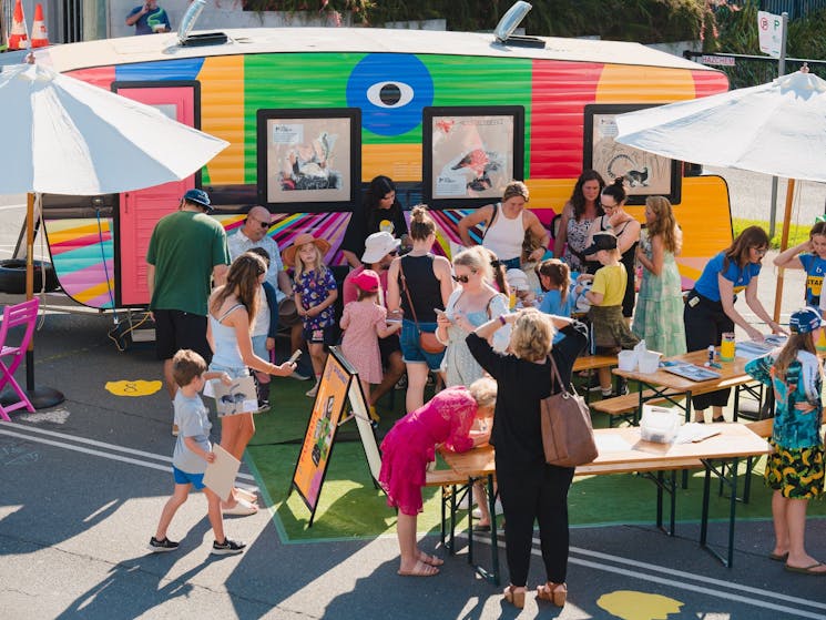 Museum on Wheels at an event.