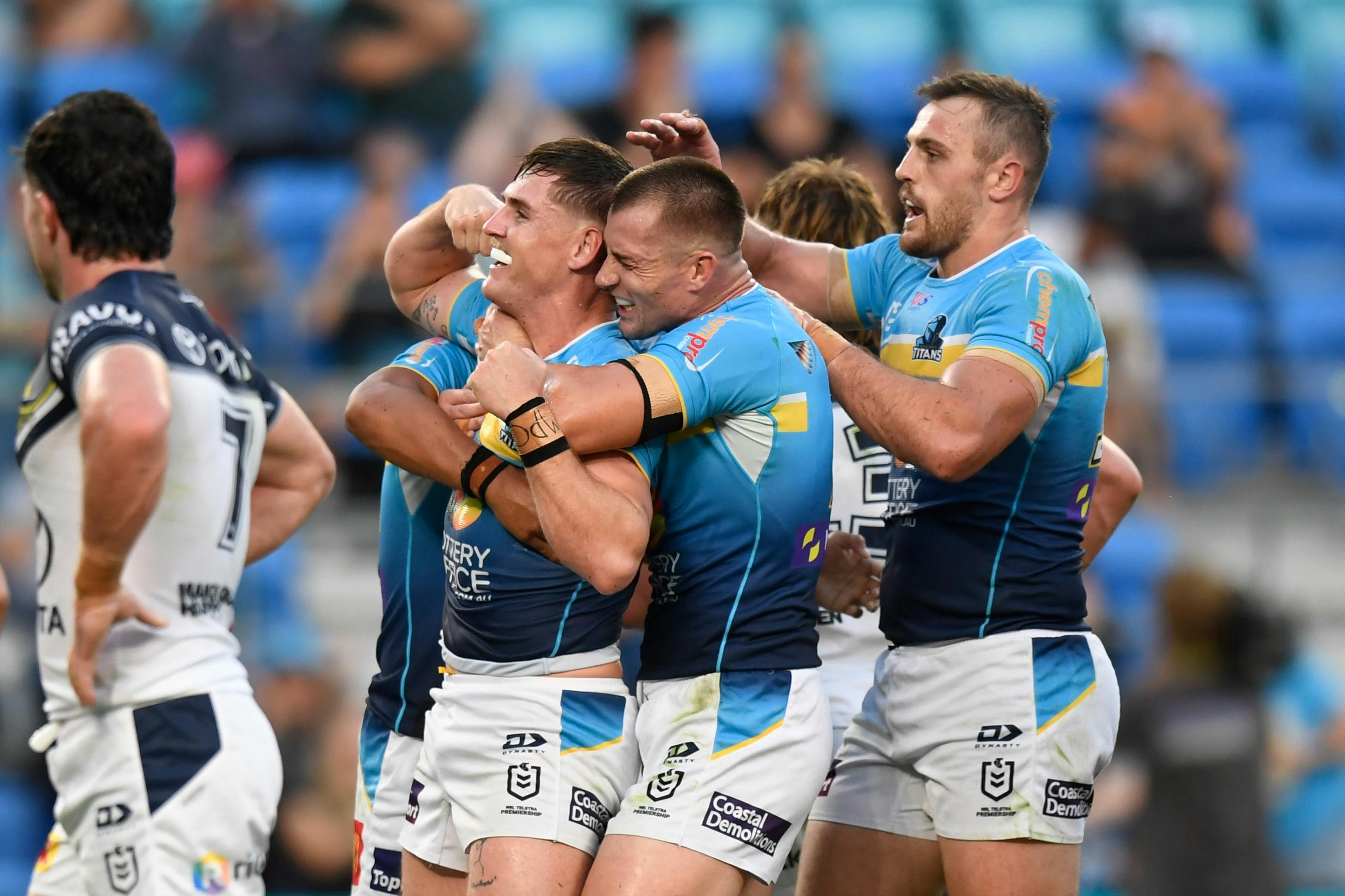 Gold Coast Titans try celebration