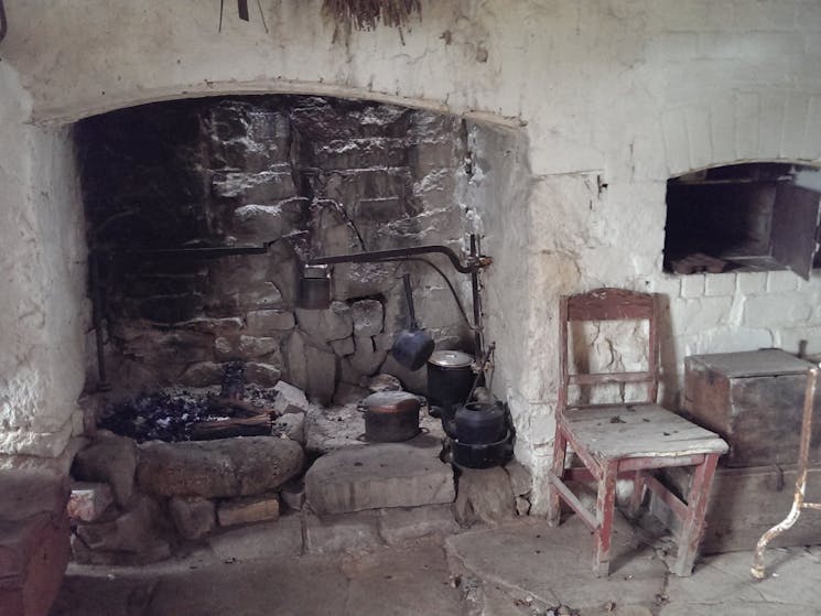 Inside the Early Settlers hut