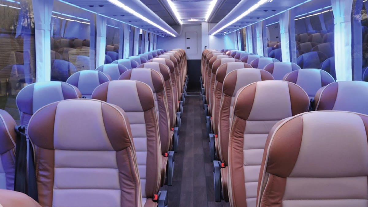 Lighting and Seating - 50 Seater Luxury Coach