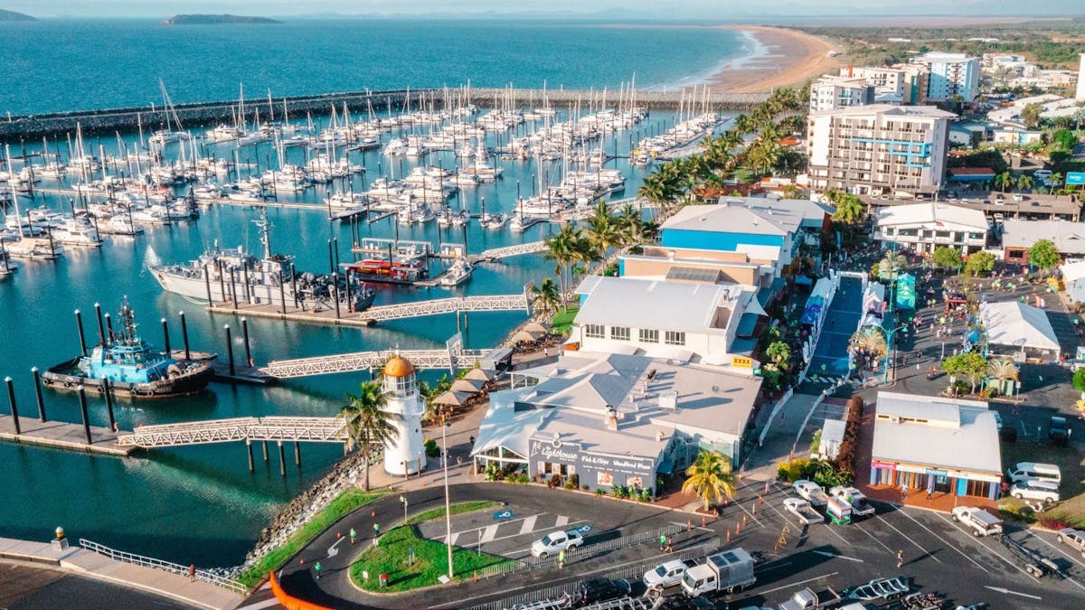 Aerial View of the Mackay Marina Run