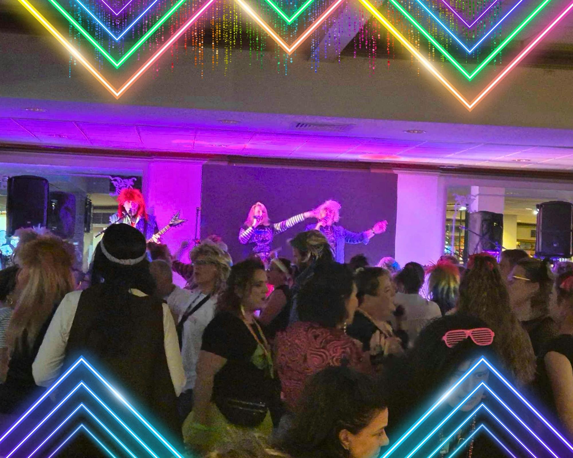 80's R Us performing to dance floor full of people dancing