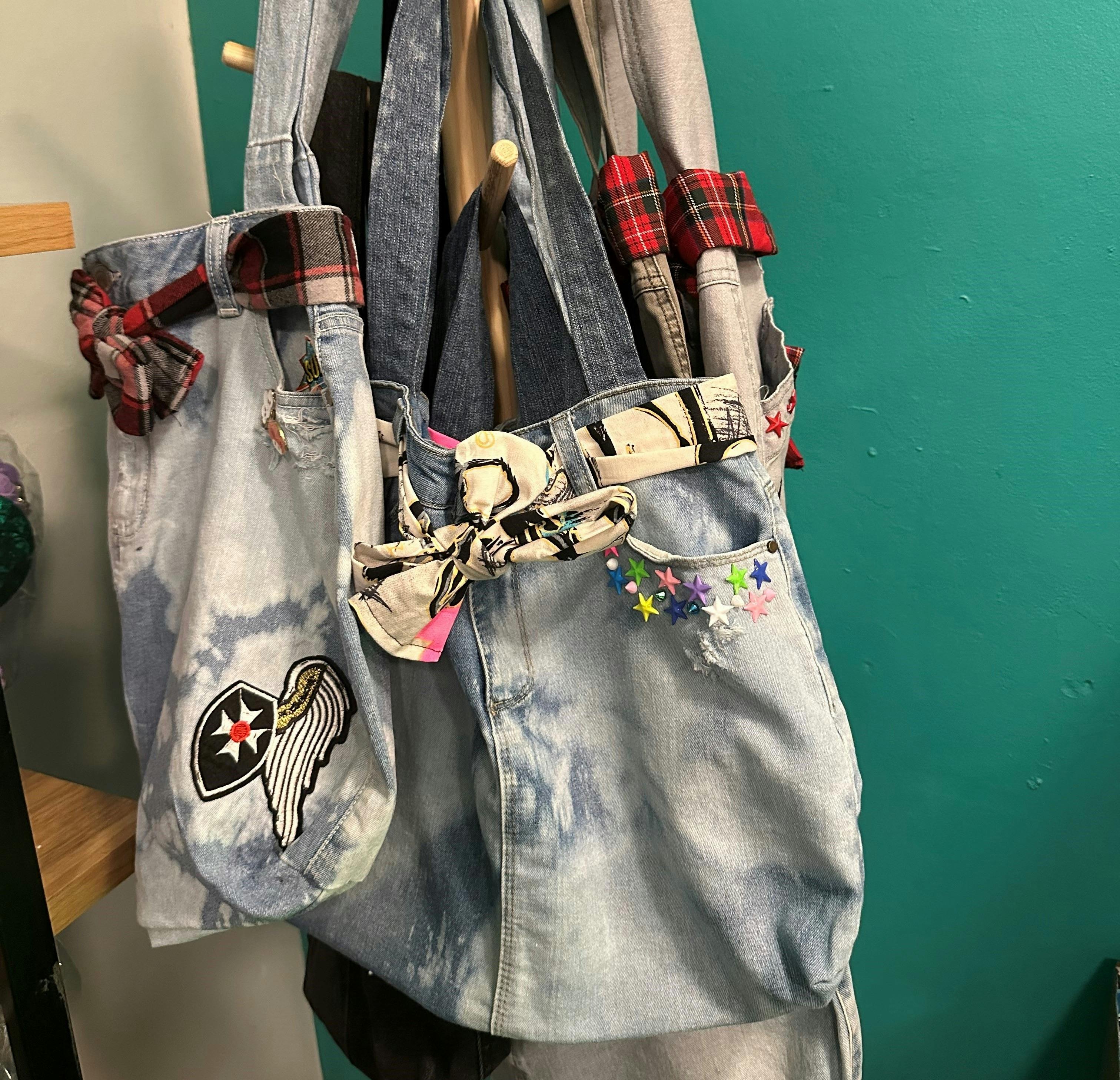 Unique handmade denim bags