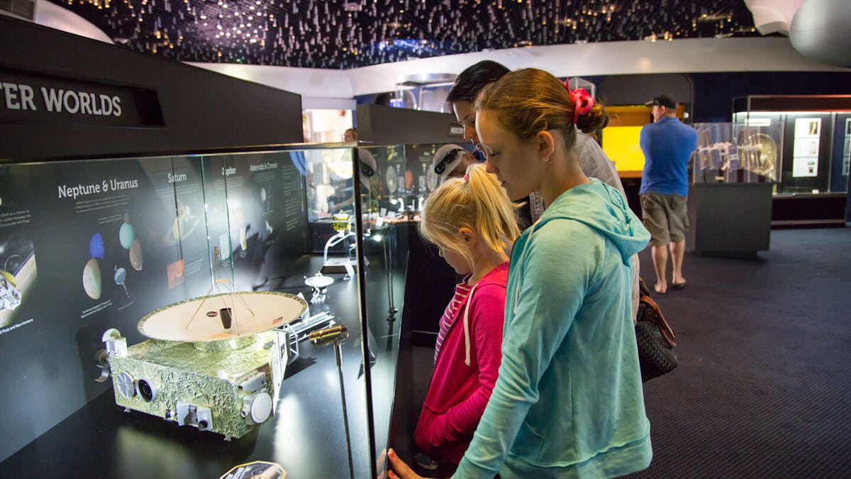 Family enjoying the Planetarium Display Zone