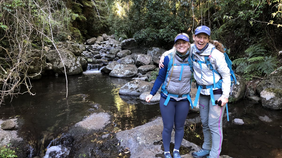Mother and Daughter hiking at Lamington National Park