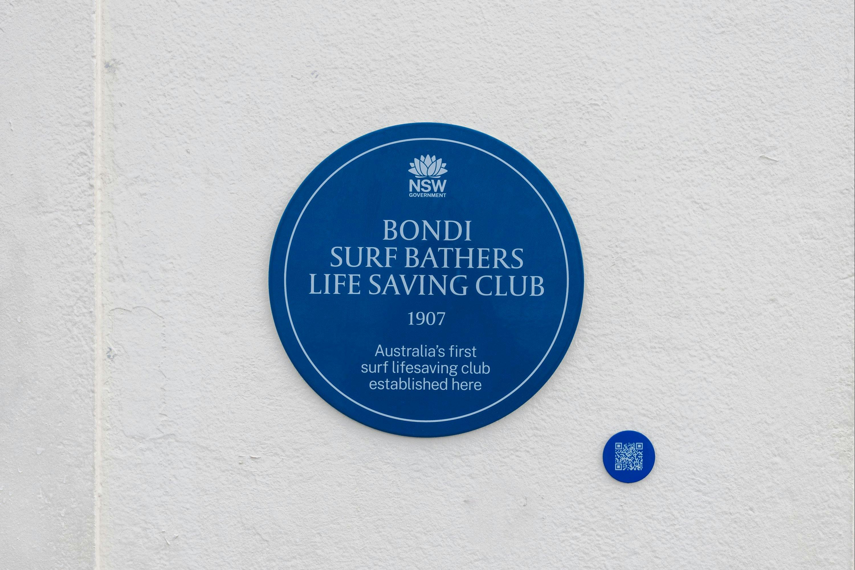 Bondi Surf Bathers Life Saving Club Blue Plaque