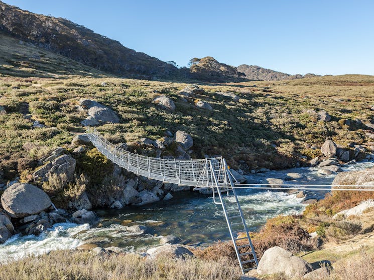 A bridge over a Snowy Mountains stream