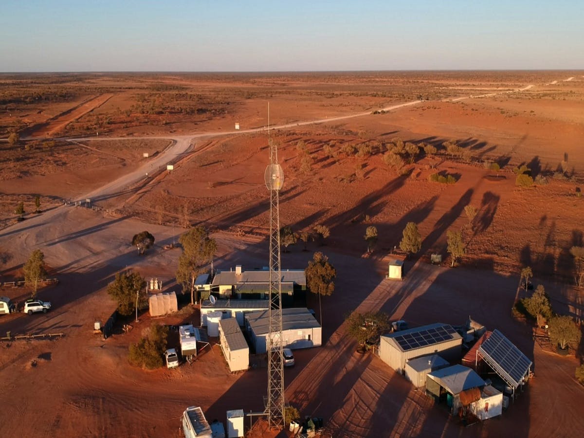 drone shot of Cameron Corner