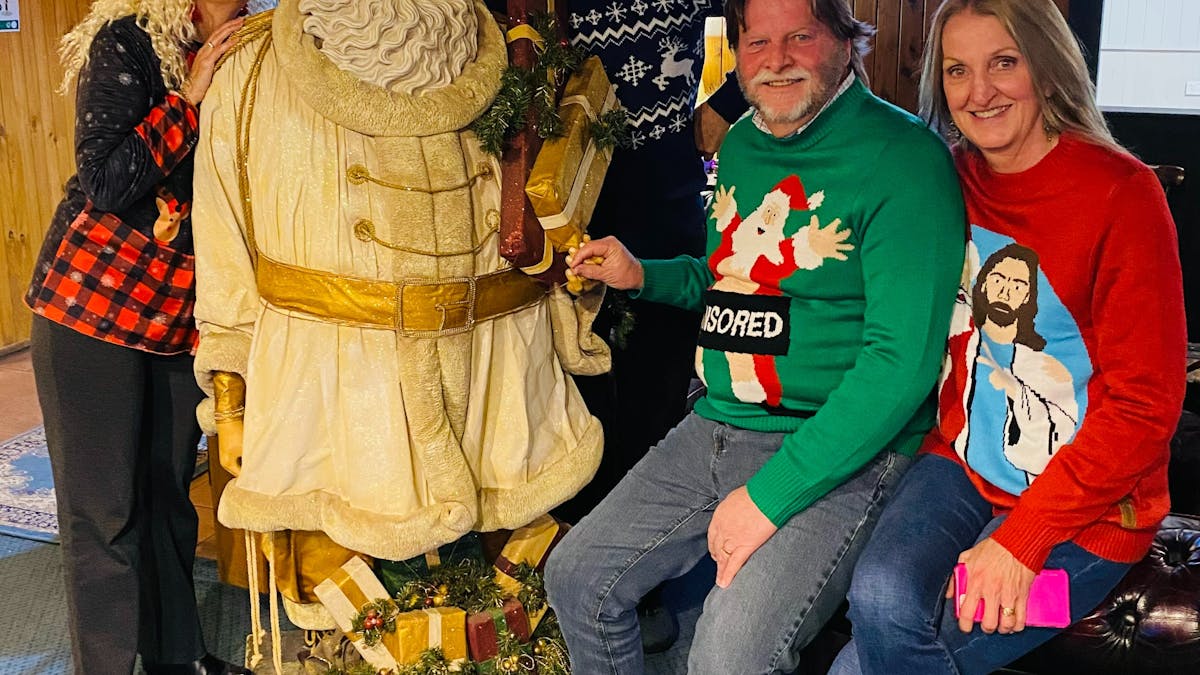 group with Santa