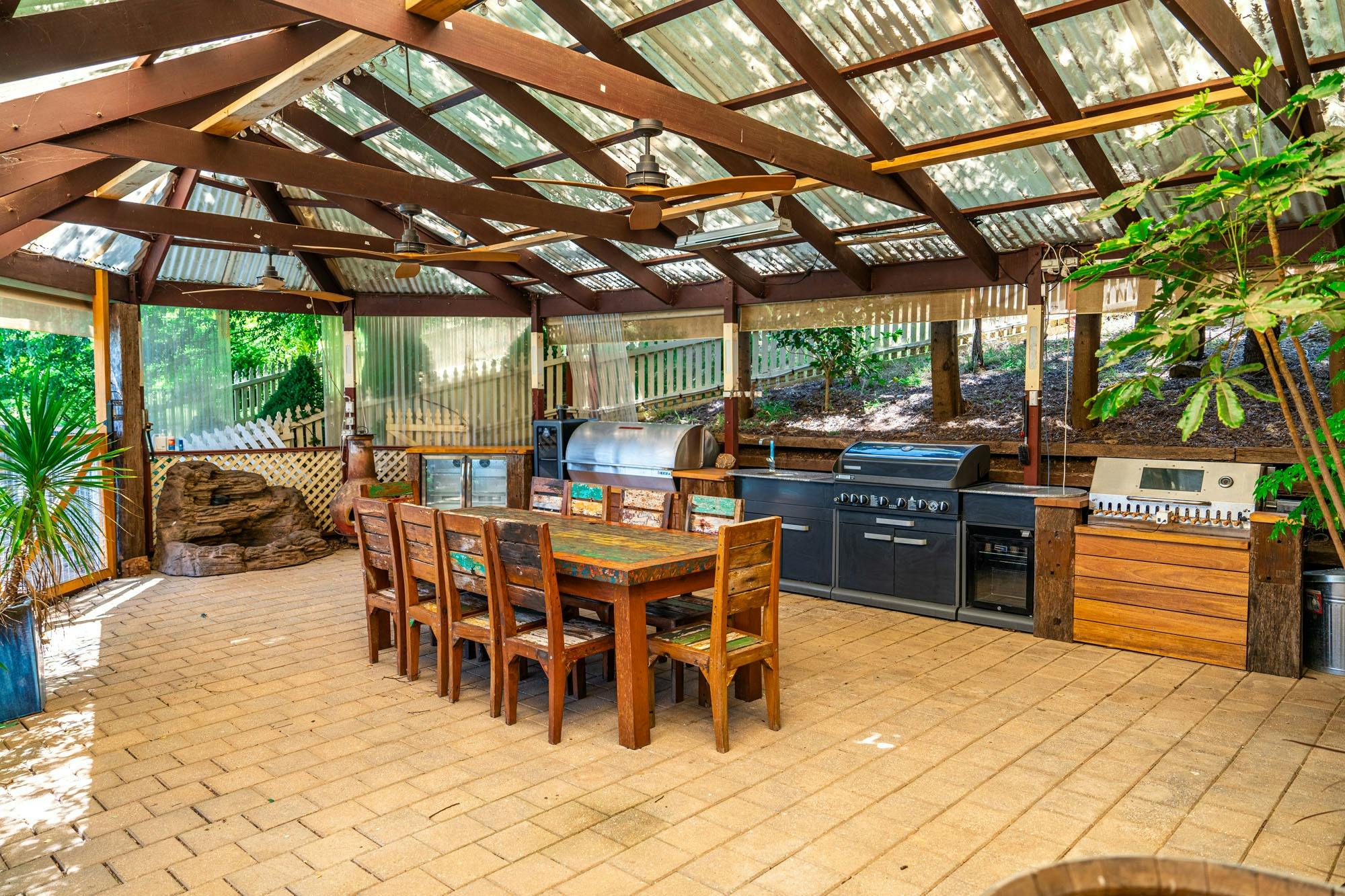 Outdoor kitchen by the pool