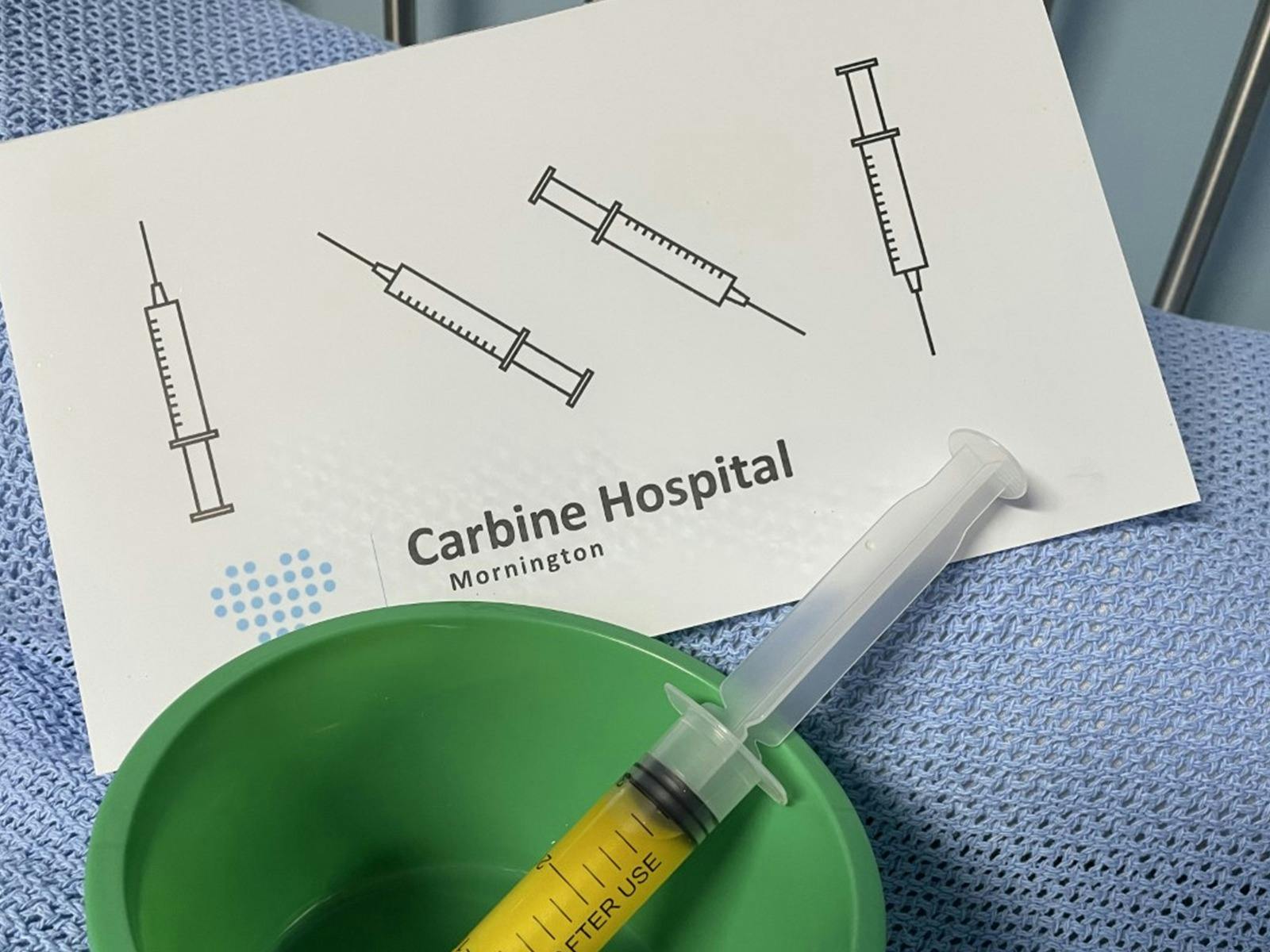a puzzle involving syringes