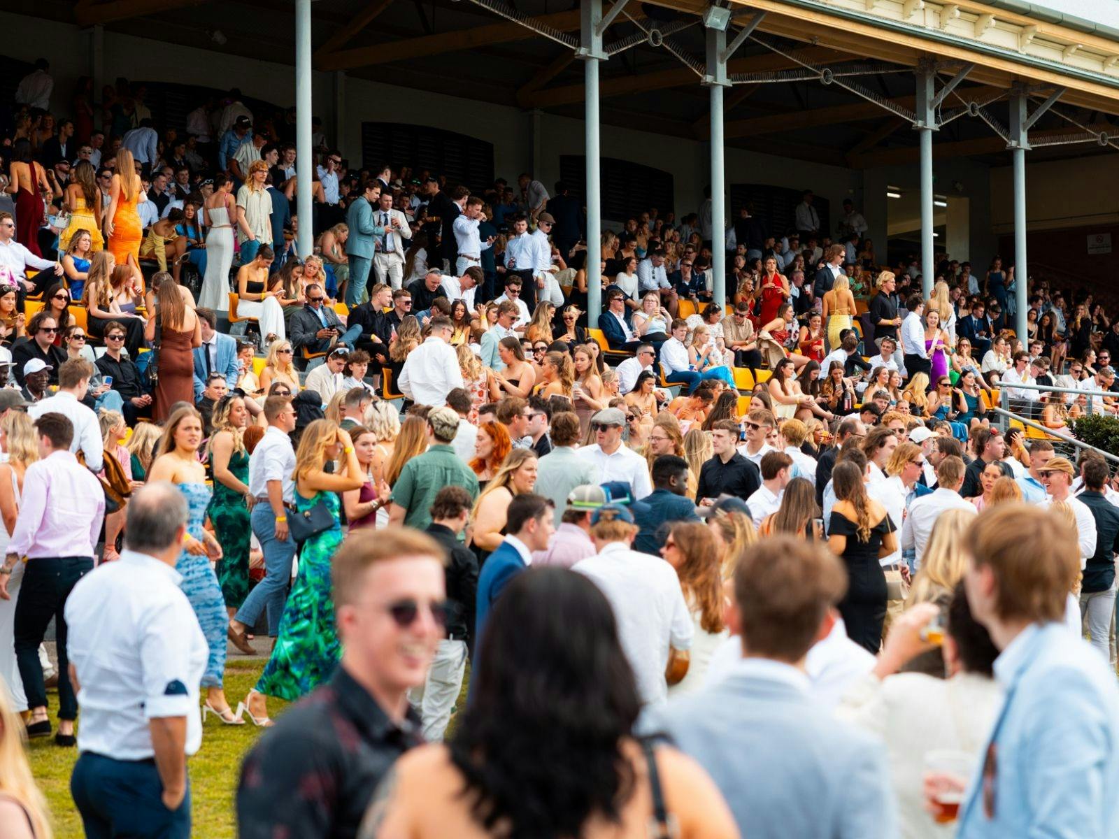 Crowds at Newcastle Racecourse