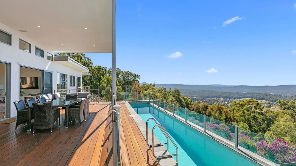 Stunning views of the valley and beyond to the coastline