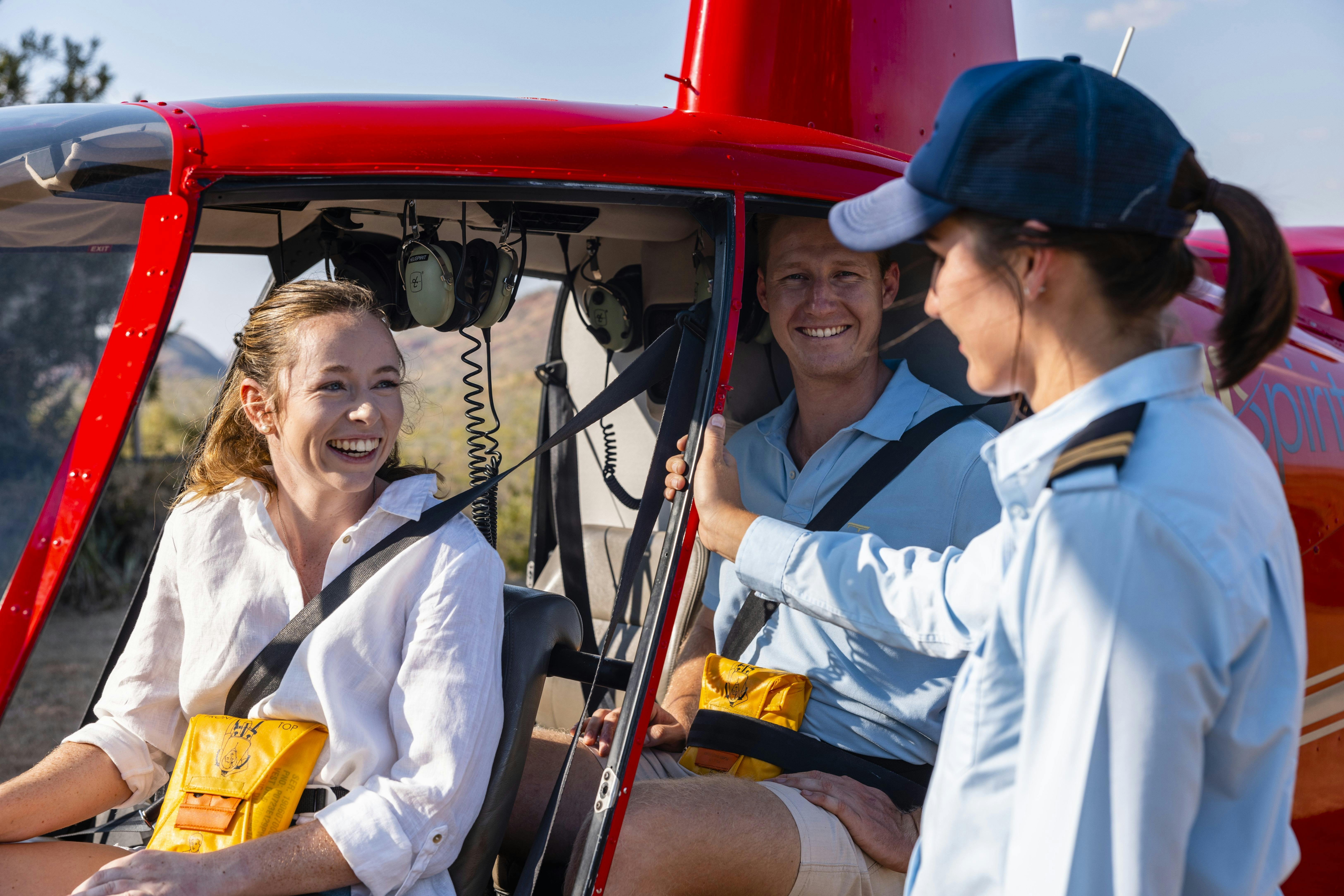 Preparing for takeoff at Lake Argyle