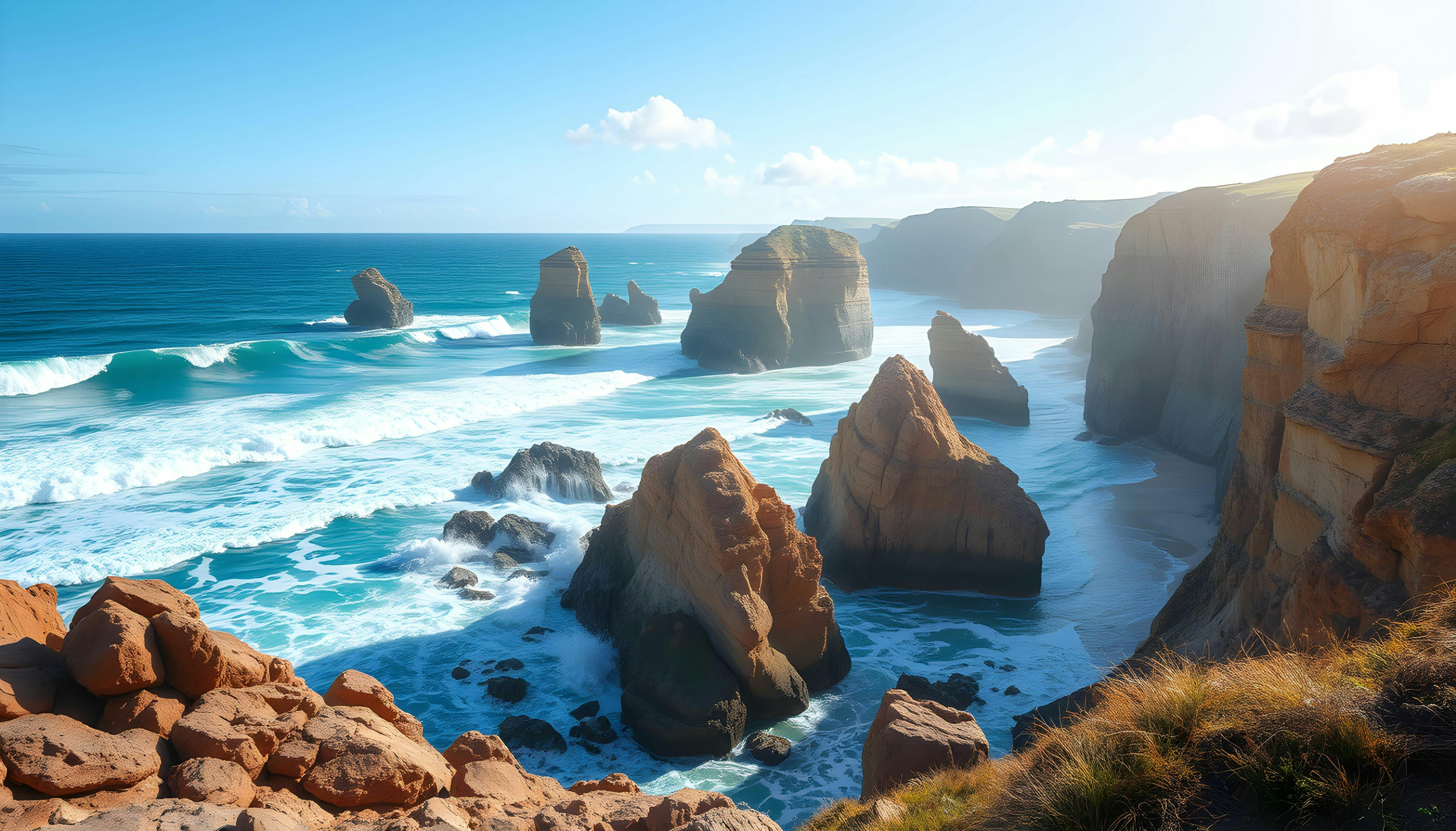 Landscape ocean view of Twelve Apostles