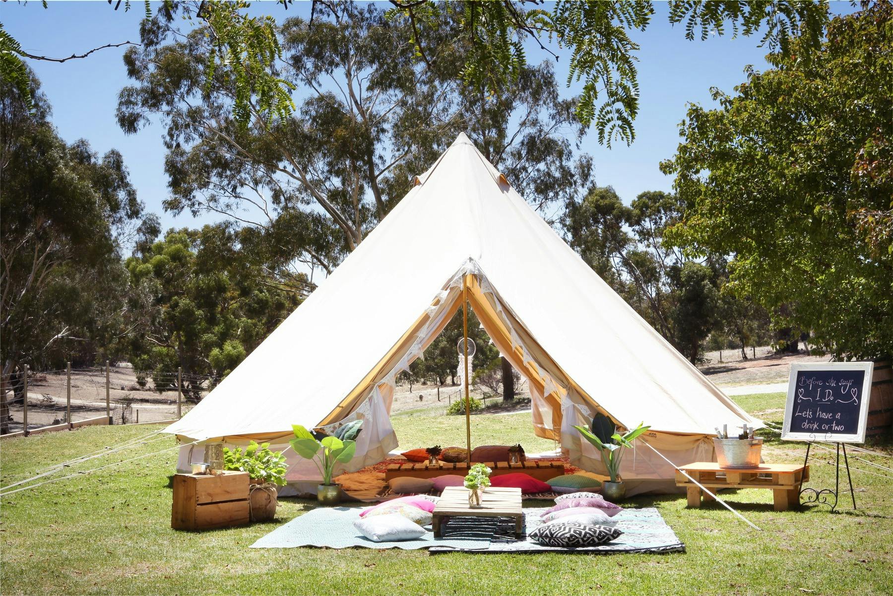 Boho Tent at Eldredge Wines