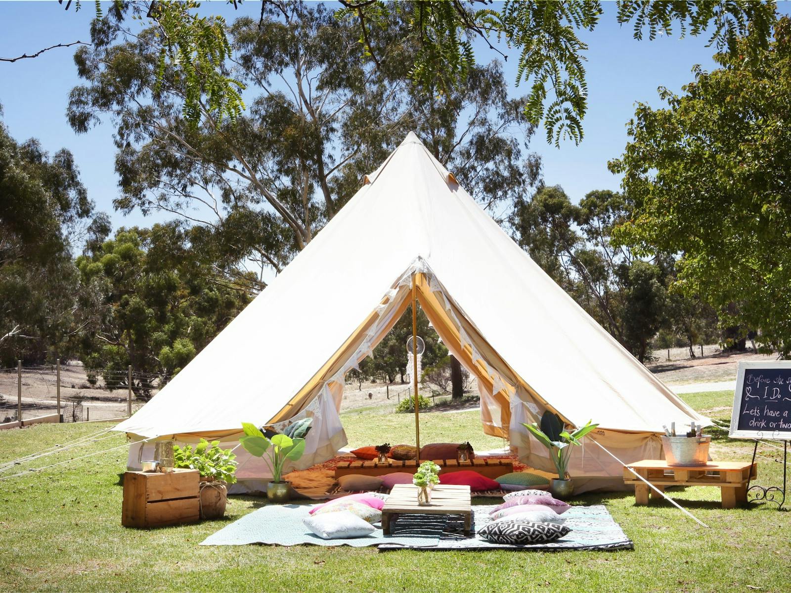 Boho Tent at Eldredge Wines