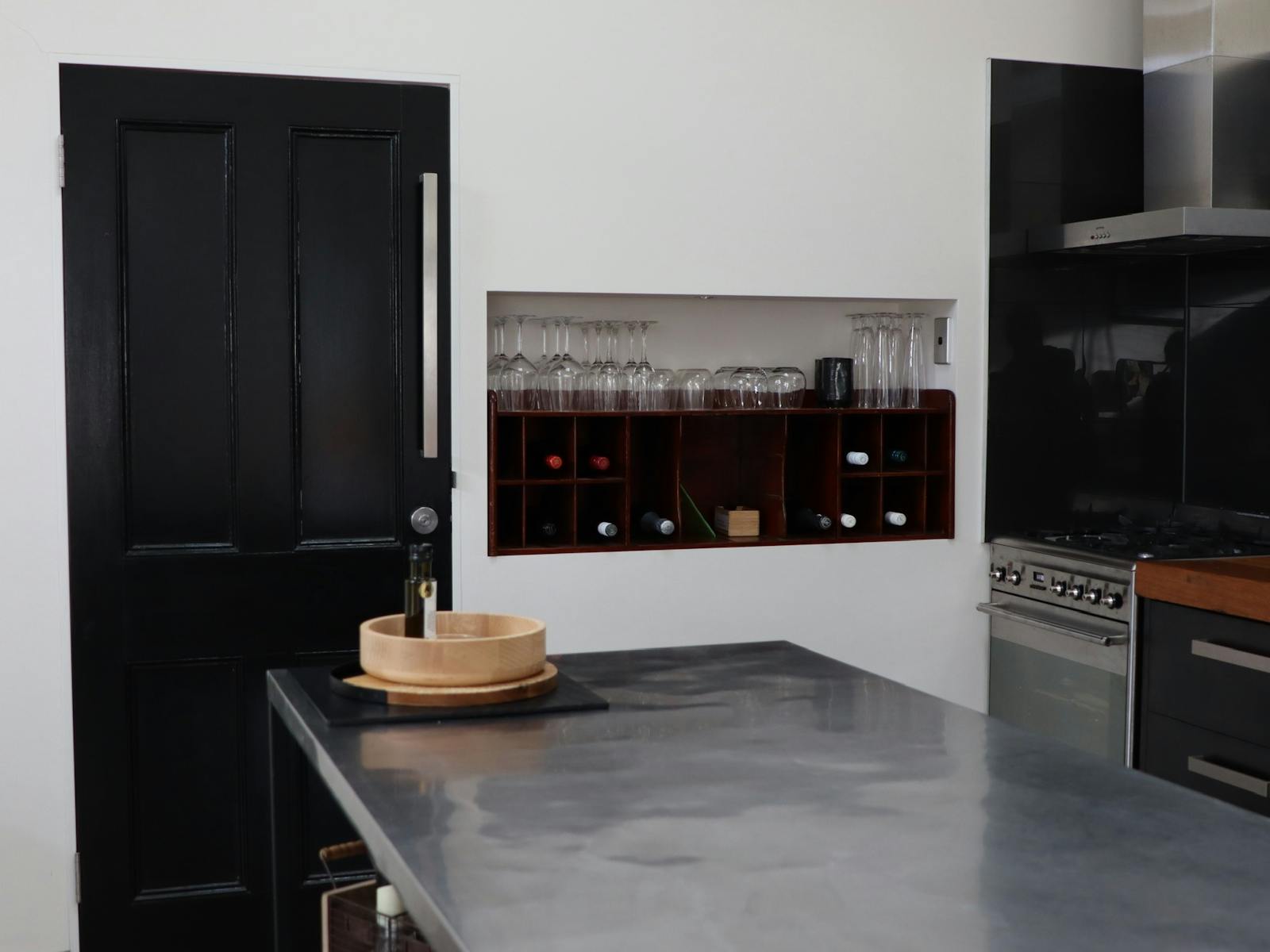 Kitchen with Local available wines