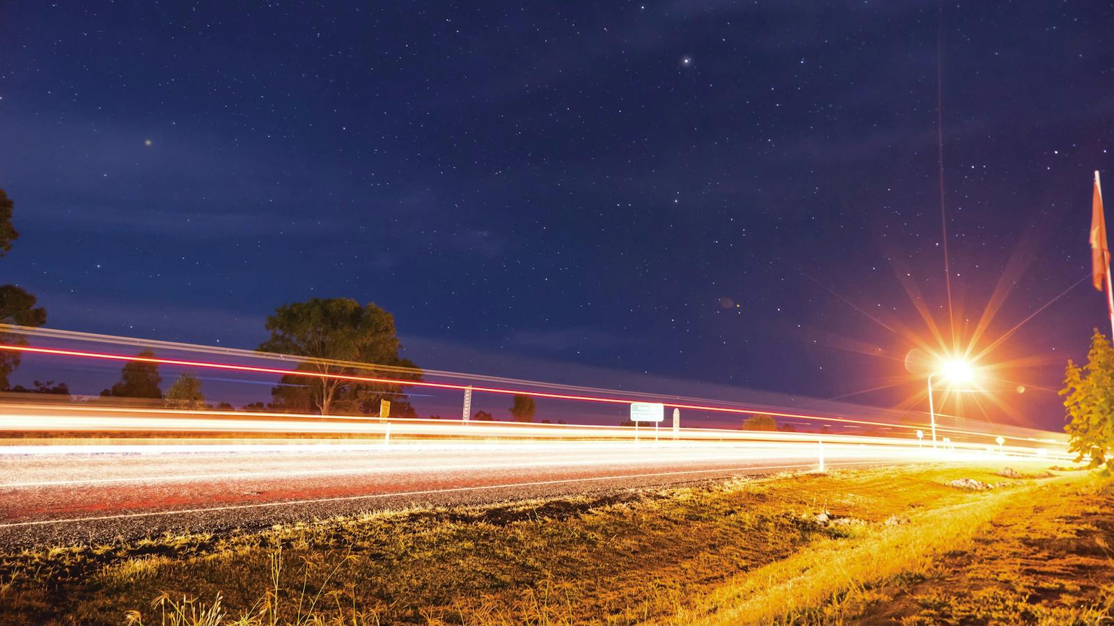 Lights along the highway