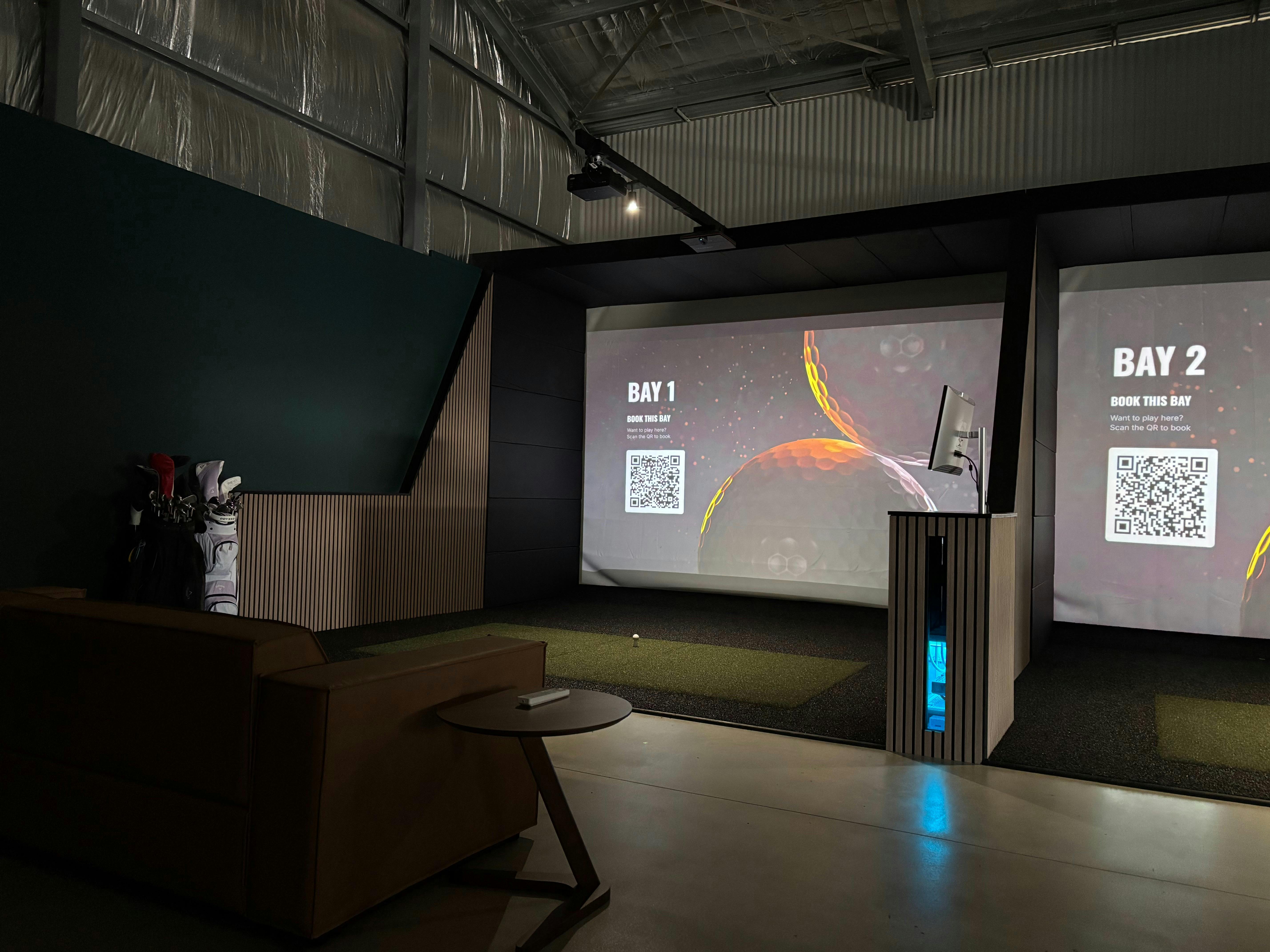Indoor golf at The Nest Golf Studio in Nuriootpa