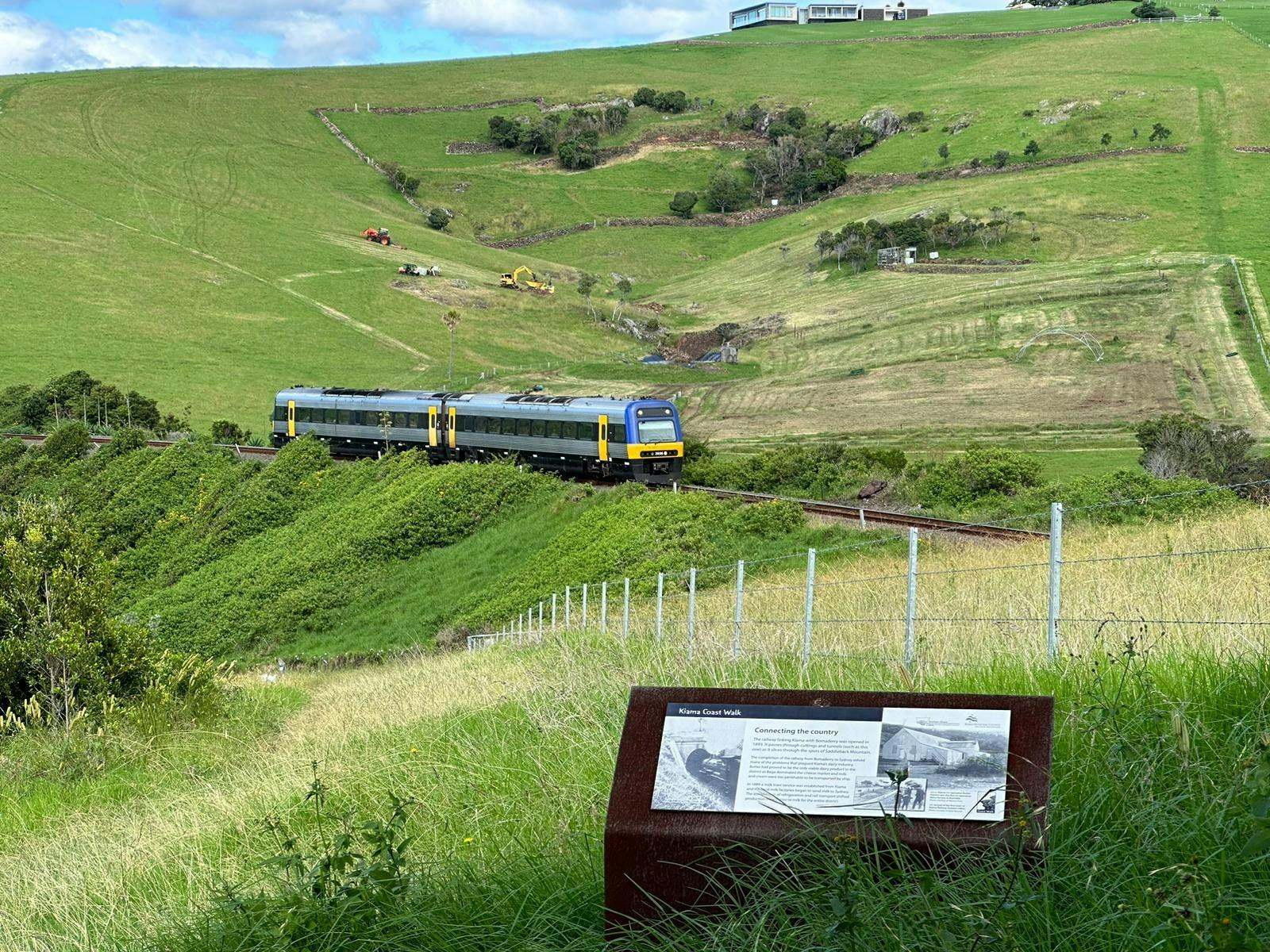 시골 기차의 경치