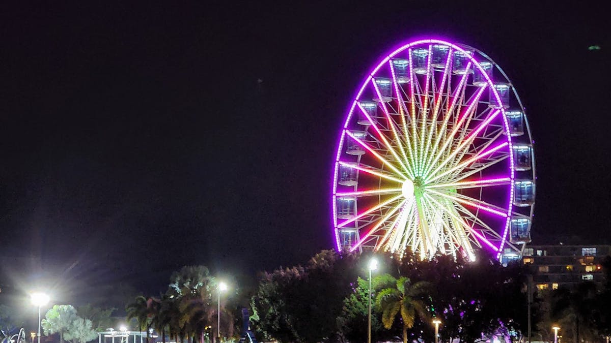A beautiful night on the Cairns Esplanade.