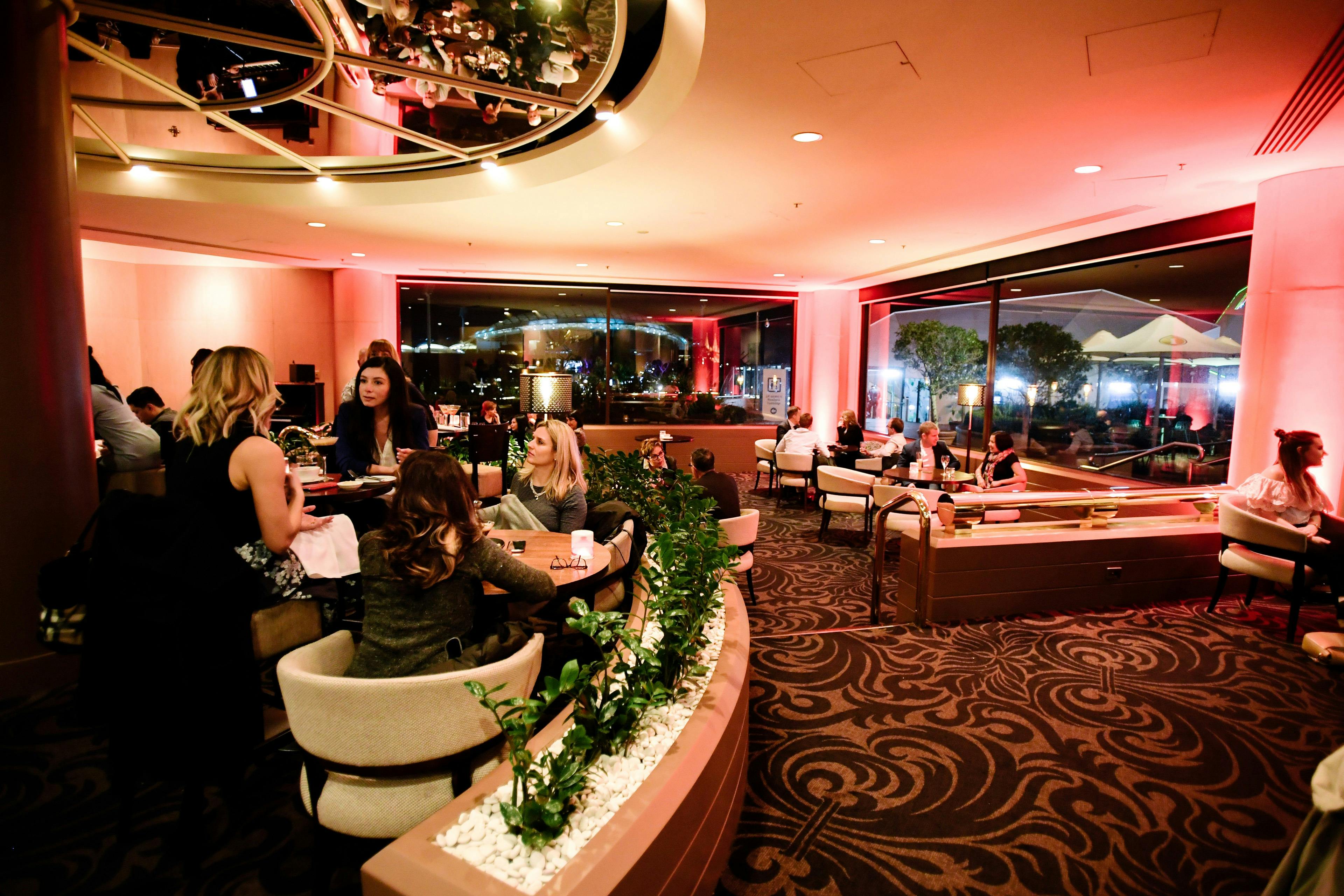 Sip a special Chihuly cocktail at the Atrium Lounge and Bar at InterContinental Adelaide