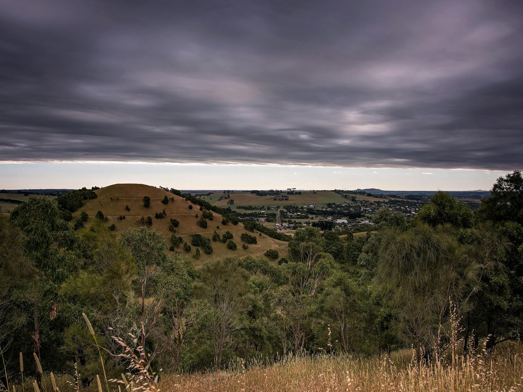 Mount Sugarloaf with storm clouds