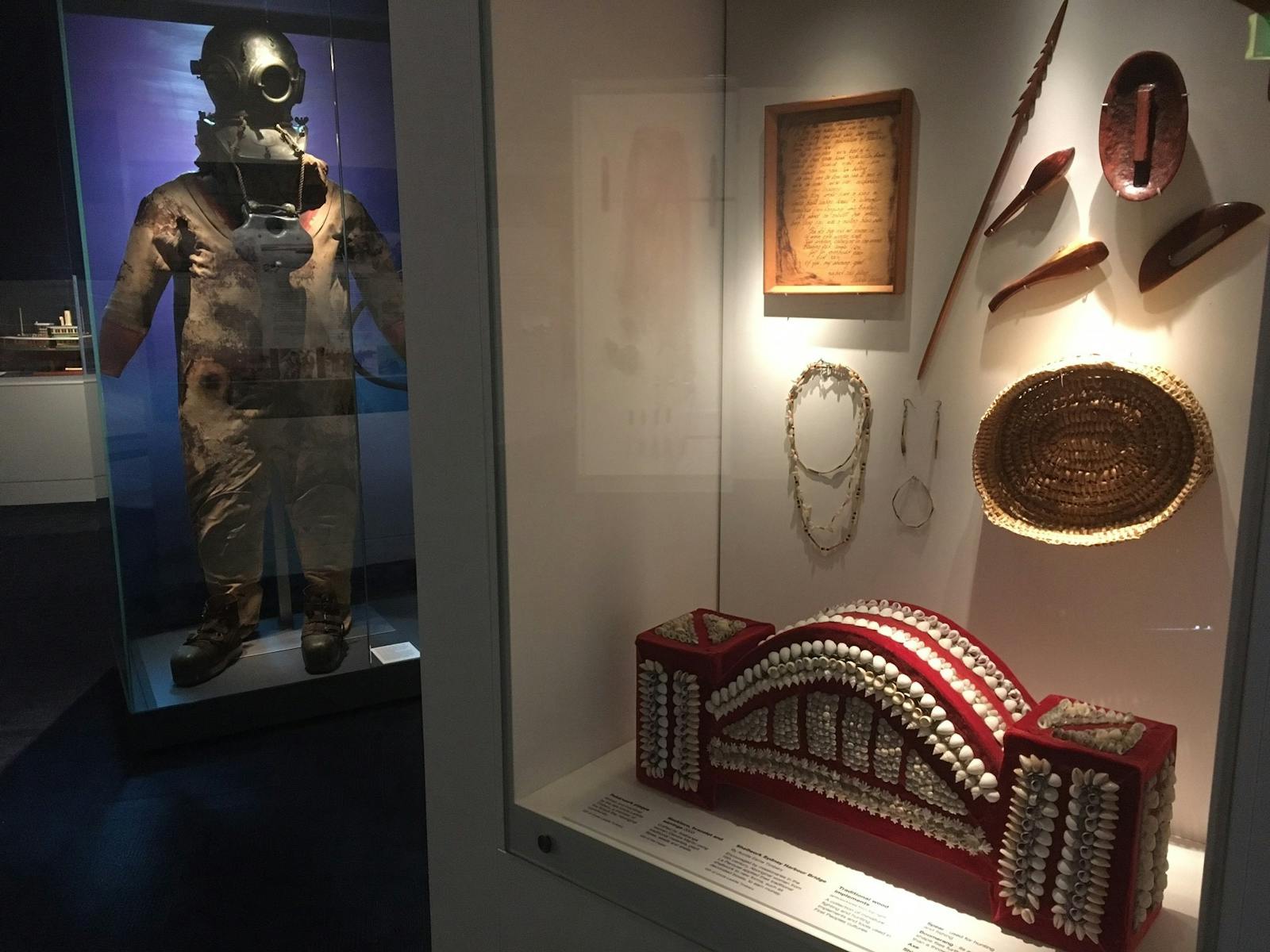 The History Gallery: including diving suit and Aboriginal objects